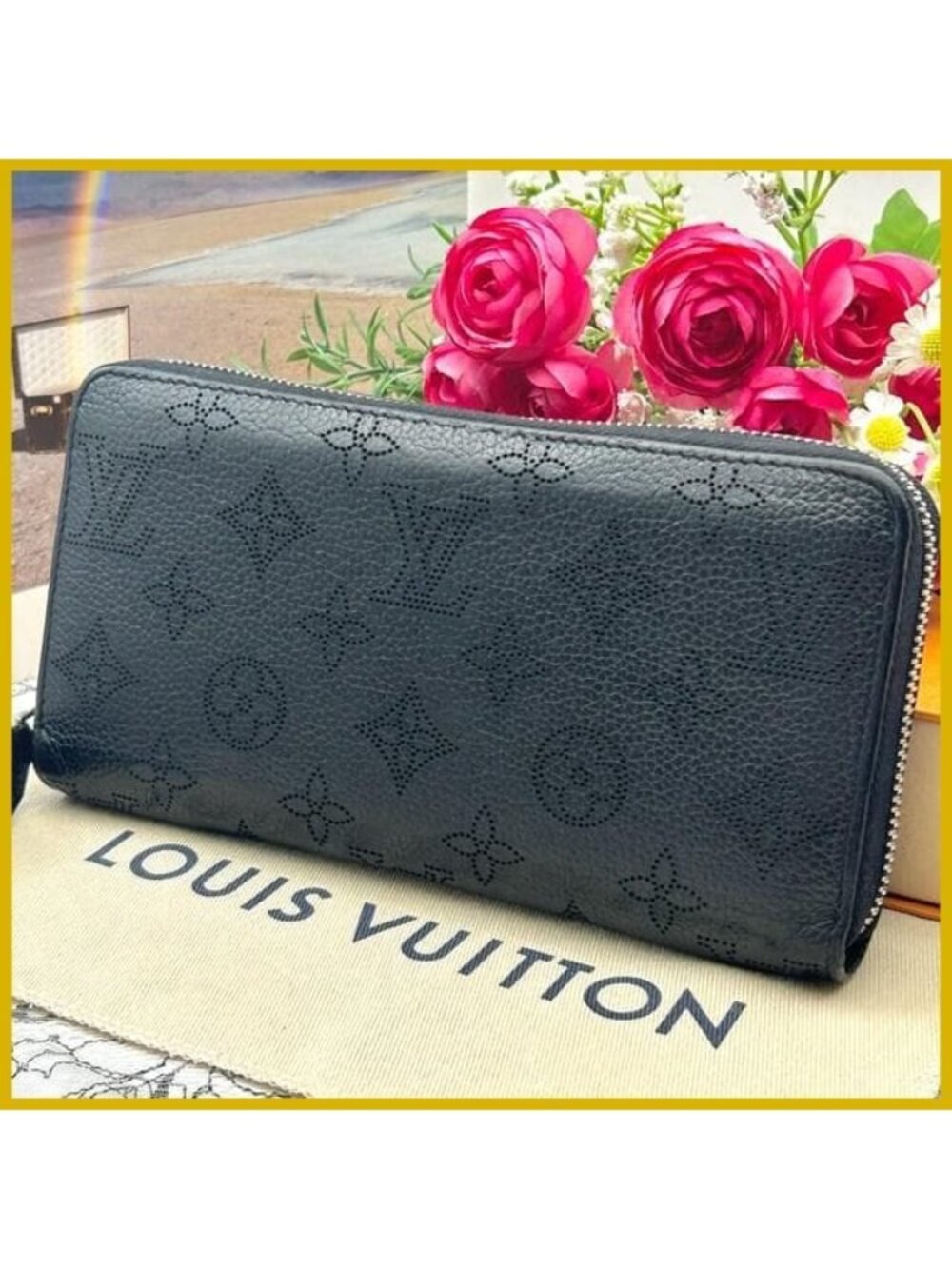 Louis Vuitton Mahina Zippy Wallet Black
